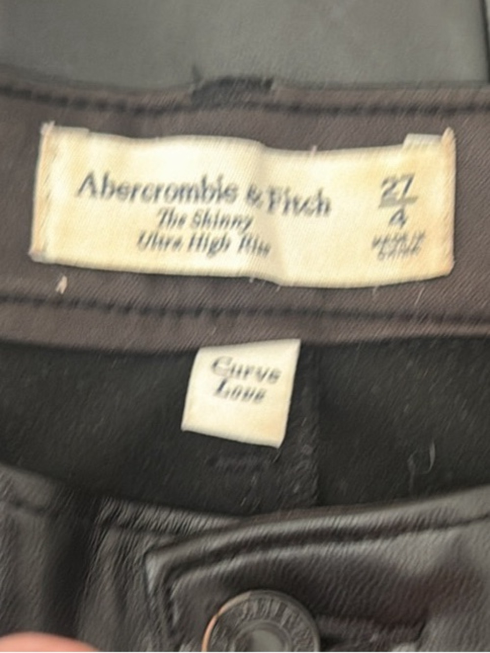 Abercrombie & Fitch Black Skinny on Ultra High Rise Jeans